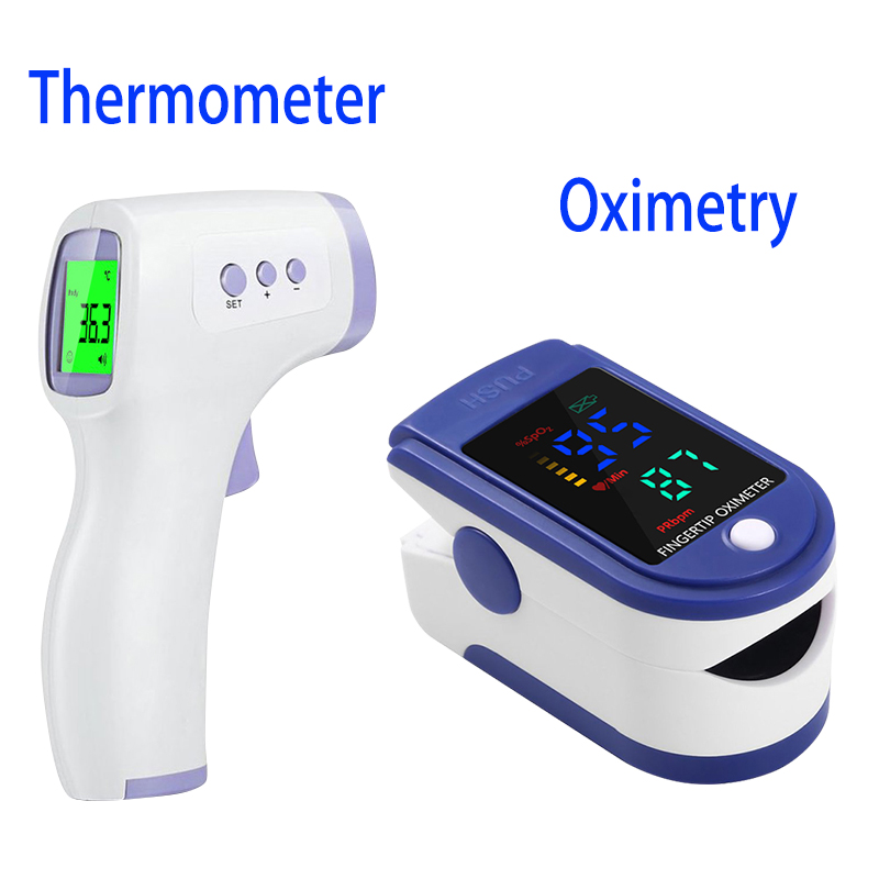 Pulse Oximeter - Medizinisches IR-Fieberthermometer mit LED-Hintergrundbeleuchtung, Berührungsloses Körpertemperaturmessgerät