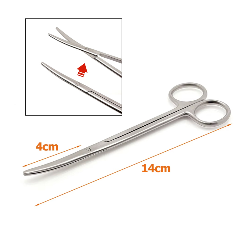 Medical Scissors - 14 cm TC Metzenbaum-Schere, gebogene, stumpfe,