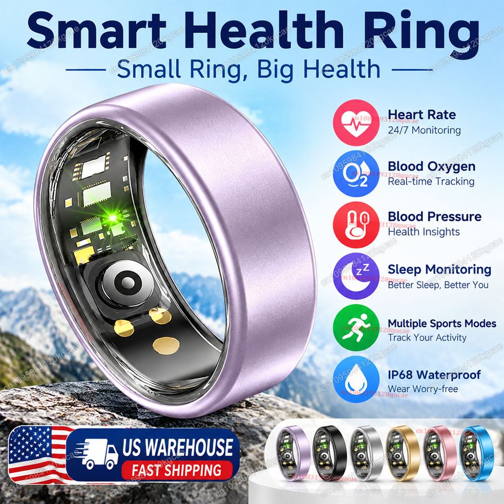 Blood Pressure Monitor - Smart Ring Herzfrequenz Blutdruck Schlaf Gesundheitsmonitor